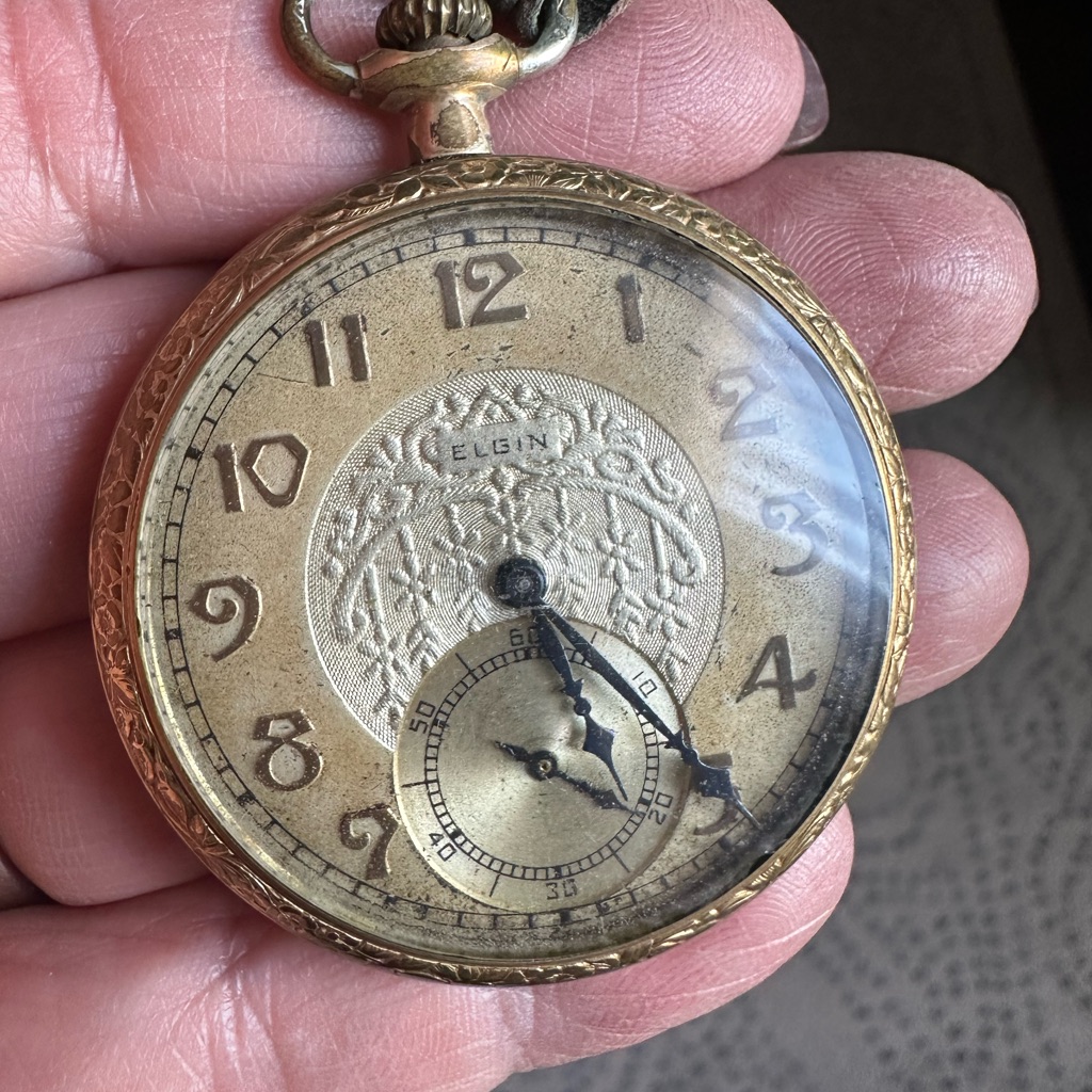 Elgin Gold Pocket Watch 14k Gold Filled
